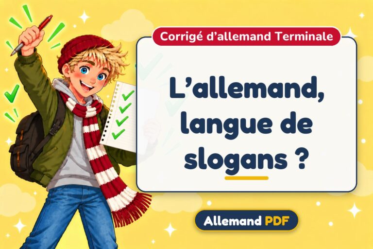 L’allemand, langue de slogans ? : corrigé d’allemand terminale, illustration Allemand PDF