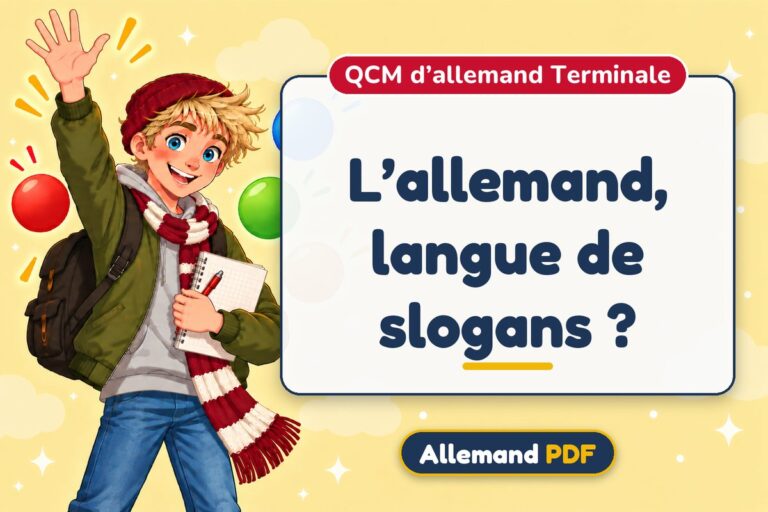 L’allemand, langue de slogans ? : QCM d’allemand terminale, illustration Allemand PDF