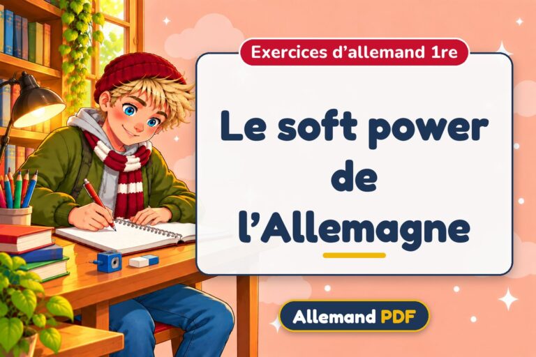 Le soft power de l’Allemagne : exercices d’allemand 1re, illustration Allemand PDF