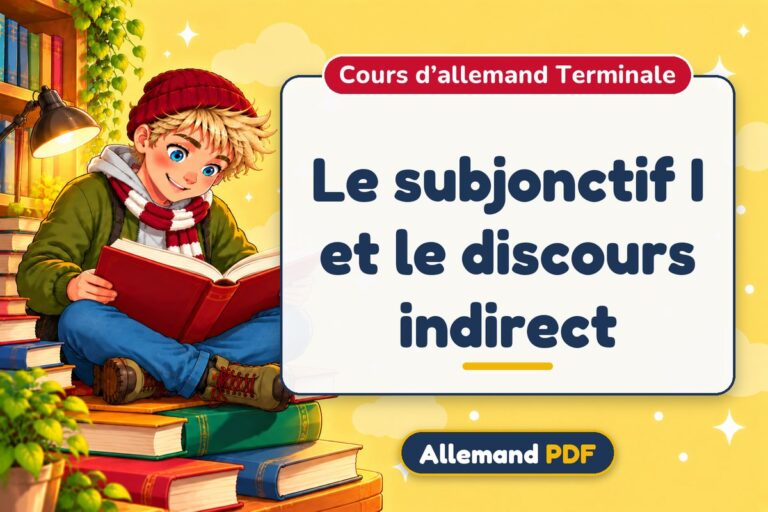 Le subjonctif I et le discours indirect : cours d’allemand terminale, illustration Allemand PDF