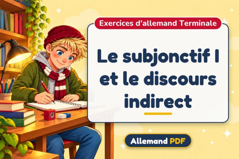 Le subjonctif I et le discours indirect : exercices d’allemand terminale, illustration Allemand PDF