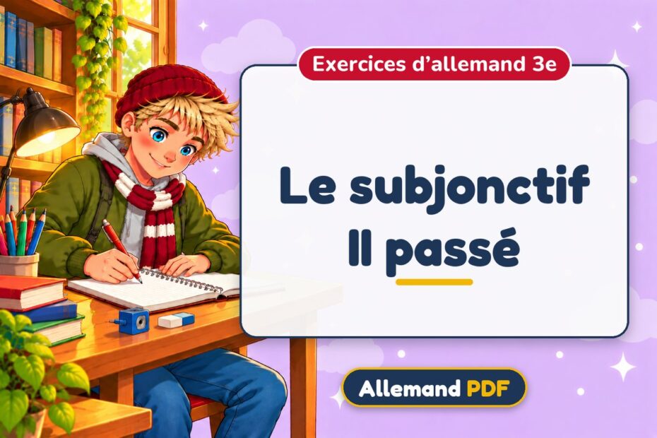 Le subjonctif II passé : exercices d’allemand 3e, illustration Allemand PDF