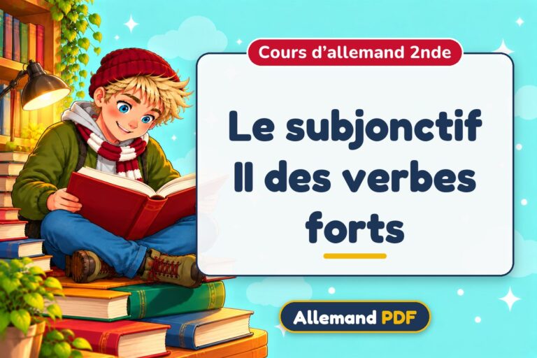 Le subjonctif II des verbes forts : cours d’allemand 2nde, illustration Allemand PDF