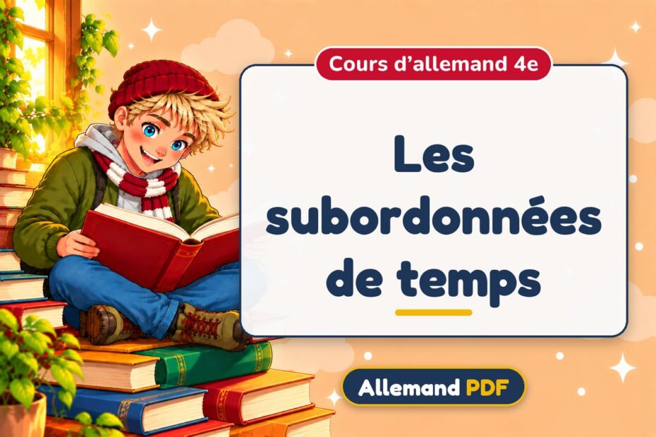 Les subordonnées de temps : cours d’allemand 4e, illustration Allemand PDF
