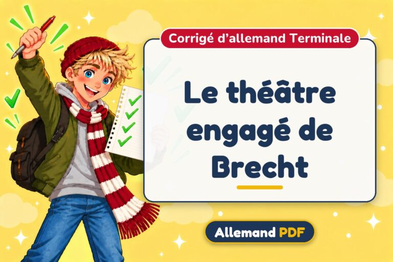 Le théâtre engagé de Brecht : corrigé d’allemand terminale, illustration Allemand PDF
