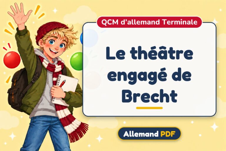 Le théâtre engagé de Brecht : QCM d’allemand terminale, illustration Allemand PDF