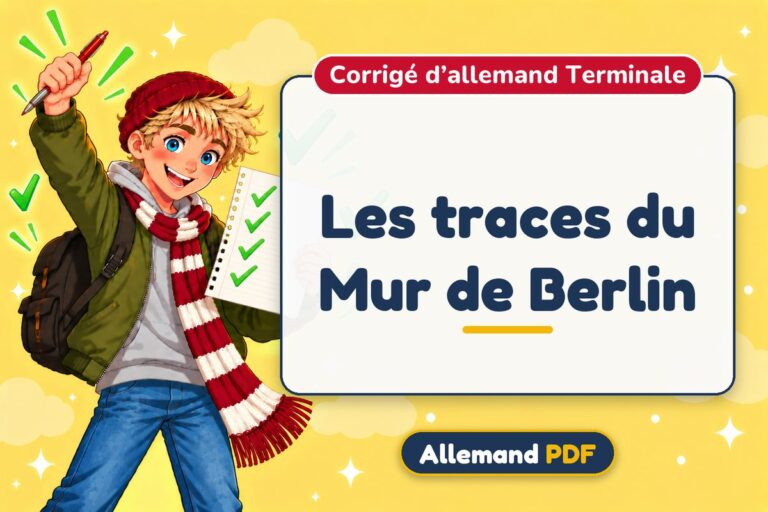 Les traces du Mur de Berlin : corrigé d’allemand terminale, illustration Allemand PDF