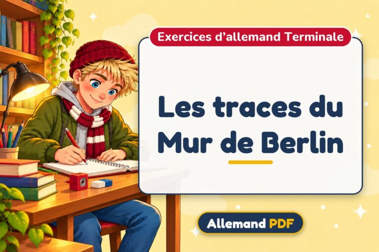 Les traces du Mur de Berlin : exercices d’allemand terminale, illustration Allemand PDF