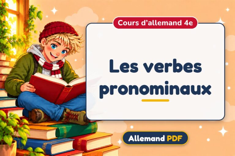 Les verbes pronominaux : cours d’allemand 4e, illustration Allemand PDF