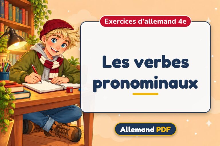 Les verbes pronominaux : exercices d’allemand 4e, illustration Allemand PDF