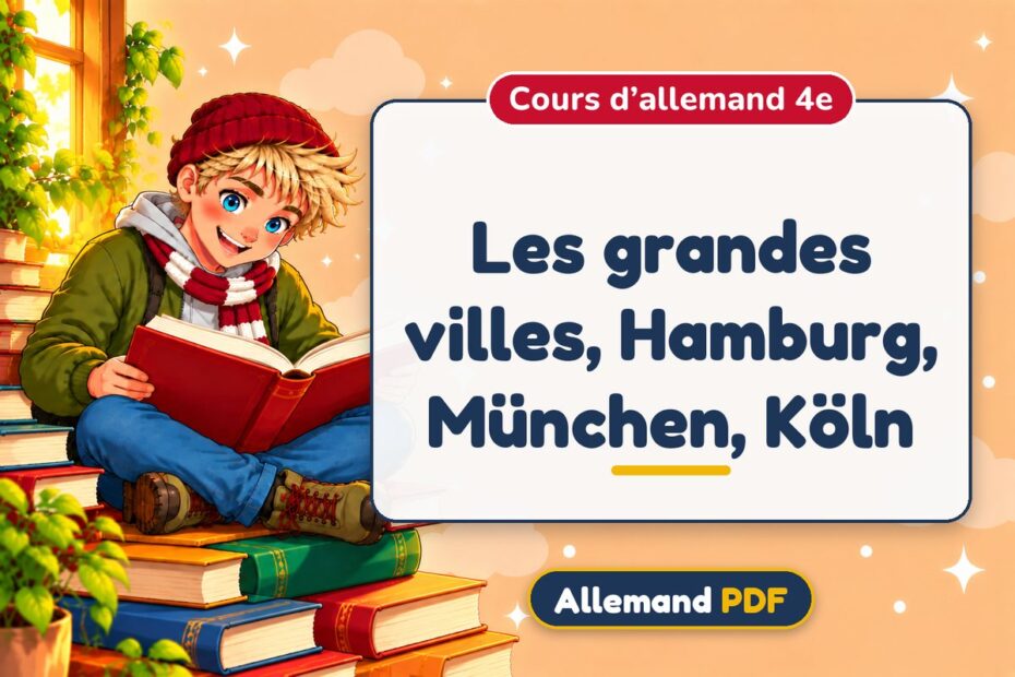 Les grandes villes, Hamburg, München, Köln : cours d’allemand 4e, illustration Allemand PDF