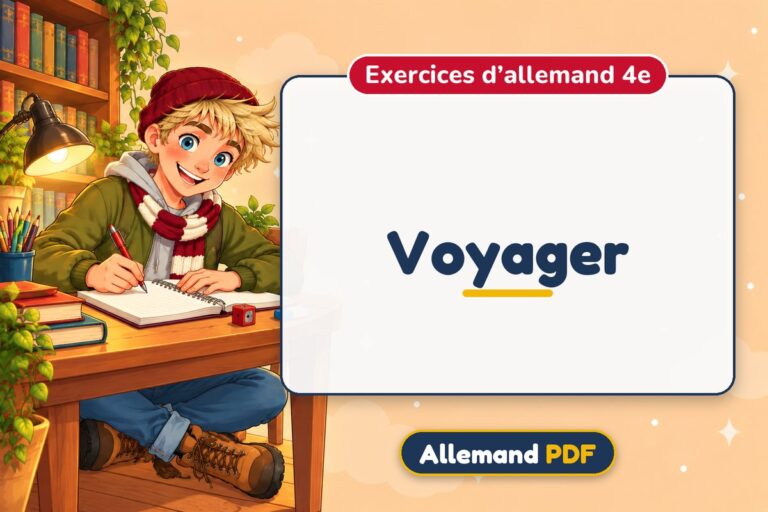 Voyager : exercices d’allemand 4e, illustration Allemand PDF
