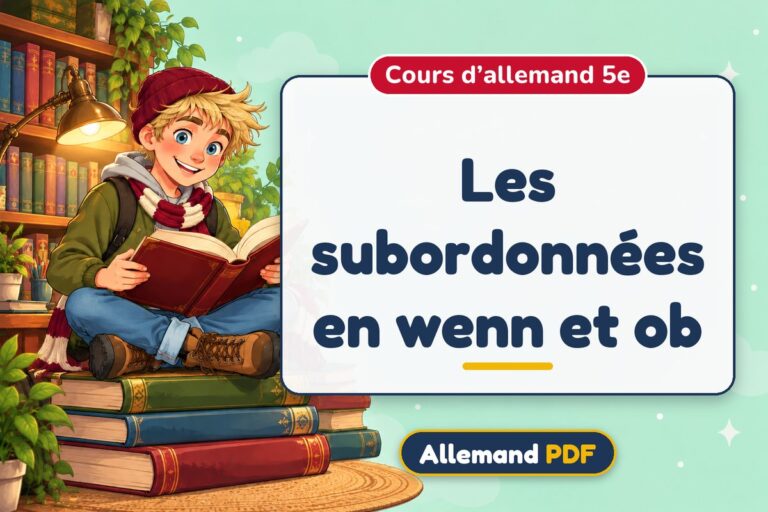 Les subordonnées en wenn et ob : cours d’allemand 5e, illustration Allemand PDF