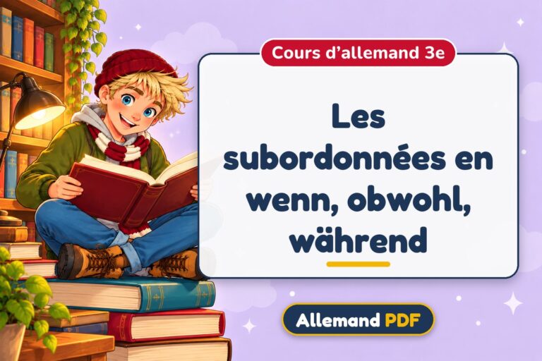 Les subordonnées en wenn, obwohl, während : cours d’allemand 3e, illustration Allemand PDF