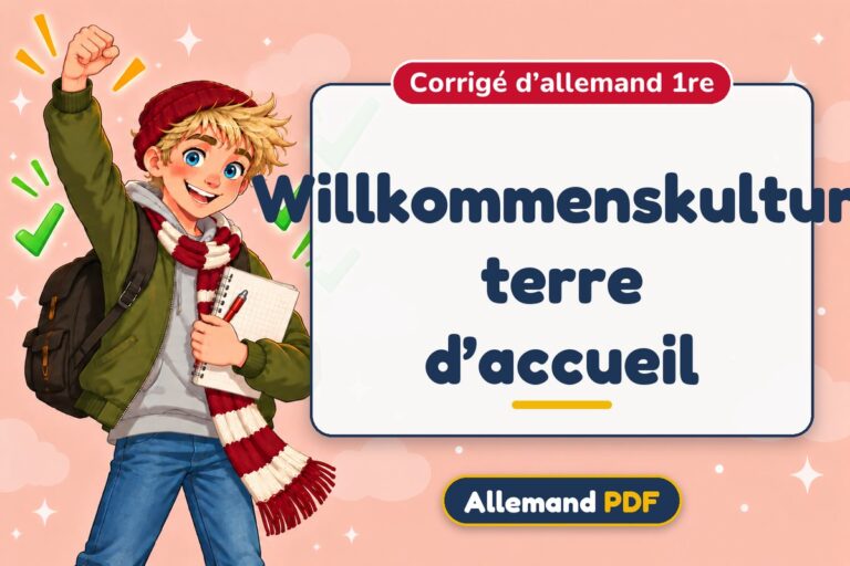 Willkommenskultur, terre d’accueil : corrigé d’allemand 1re, illustration Allemand PDF