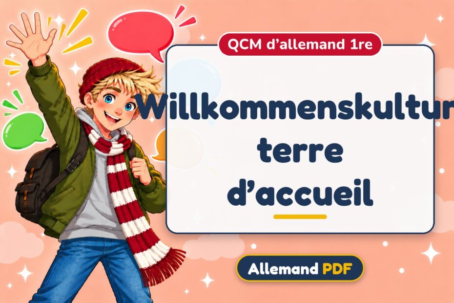 Willkommenskultur, terre d’accueil : QCM d’allemand 1re, illustration Allemand PDF