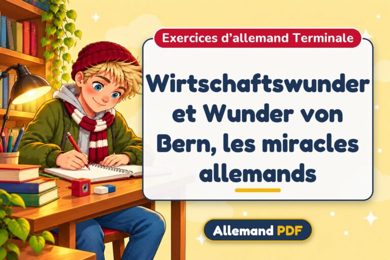 Wirtschaftswunder et Wunder von Bern, les miracles allemands : exercices d’allemand terminale, illustration Allemand PDF