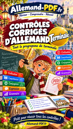 Jaquette du livre : Contrôles corrigés d’allemand Terminale