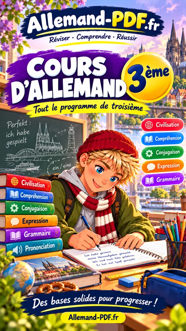 Jaquette du livre : Cours d’allemand 3ème