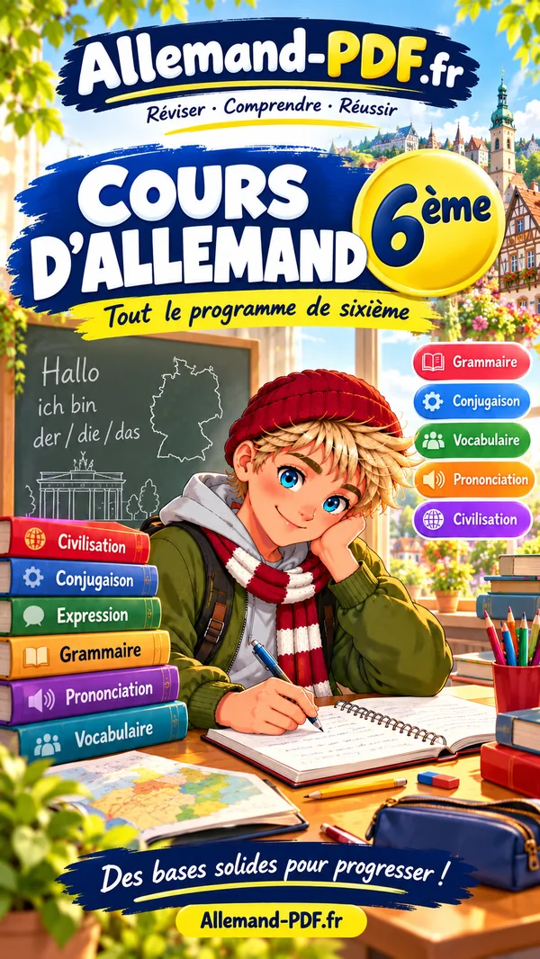 Jaquette du livre : Cours d’allemand 6ème