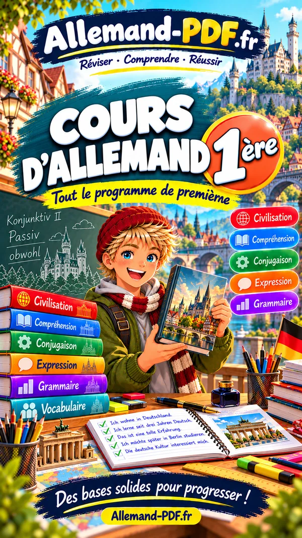 Jaquette du livre : Cours d’allemand 1ère