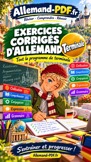 Jaquette du livre : Exercices corrigés d’allemand Terminale