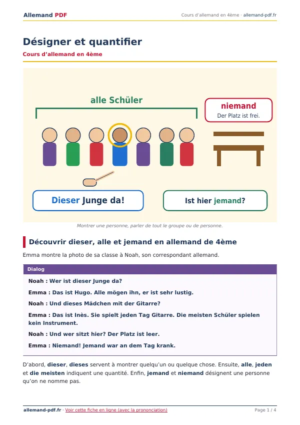 Cours « Désigner et quantifier » en PDF