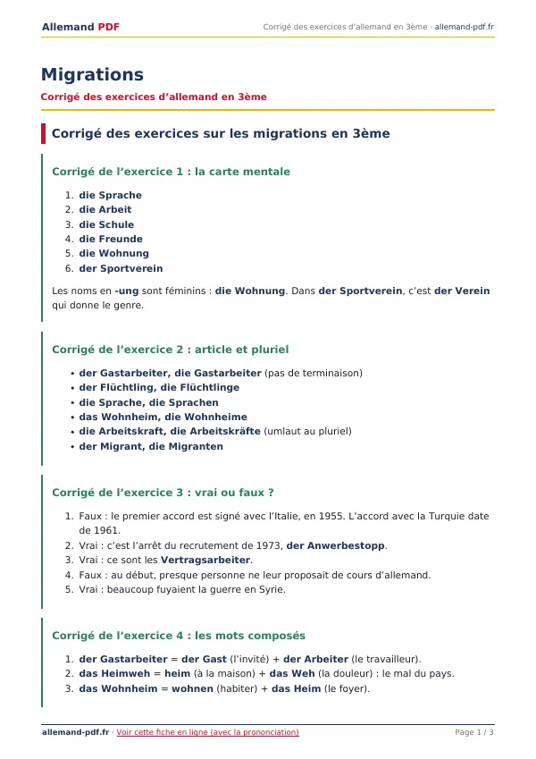 Corrigé « Migrations » en PDF